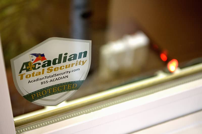 Acadian Total Security Window Decal